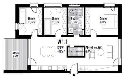 Schöne EG-Wohnung mit Nord-West-Ausrichtung und Gartenanteil