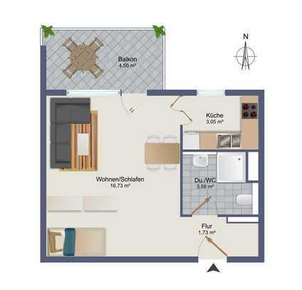 Charmantes Erdgeschoss-Apartment in Toplage von Neu-Isenburg zu verkaufen