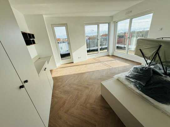 Süd-Ost-Dachterrasse!!! Moderne möblierte 1-Zimmer Single Wohnung mit EBK!!!