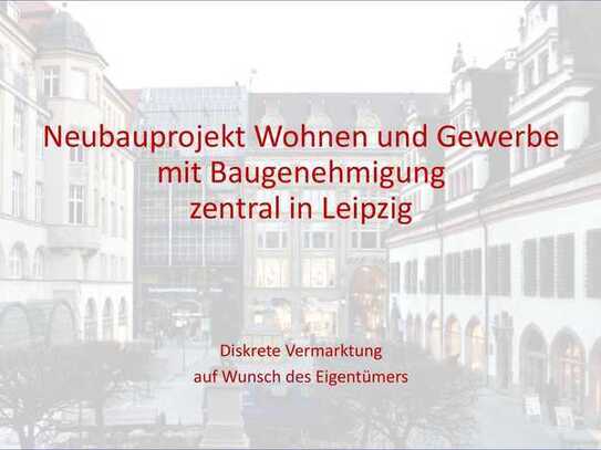 Zentrales unbebautes Grundstück mit Baugenehmigung für 25 WE und 2 GE