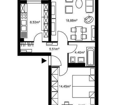 Nachmieter für schöne 2 ZKB Wohnung mit Loggia gesucht