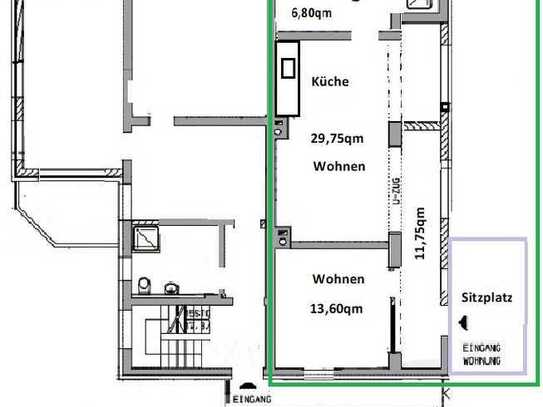 Erstbezug nach Sanierung: 1,5 Zimmer EG-Wohnung