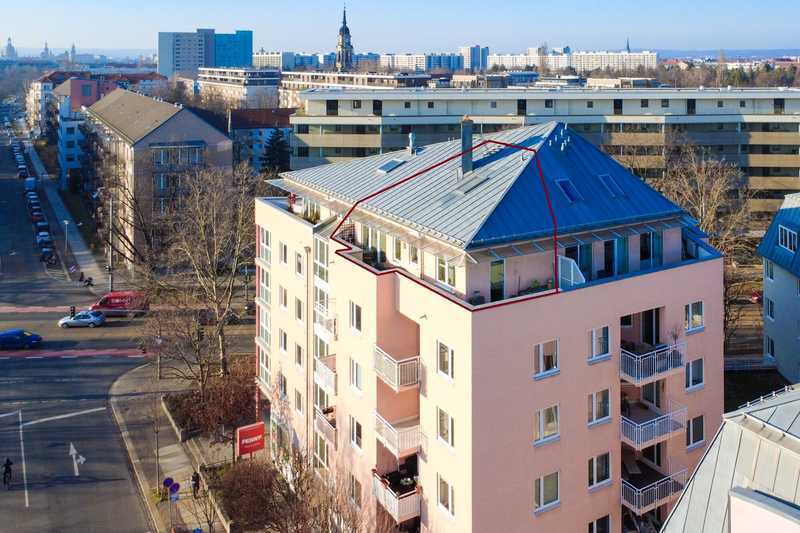 Weitblick über Striesen - Maisonettewohnung im Penthouse-Stil