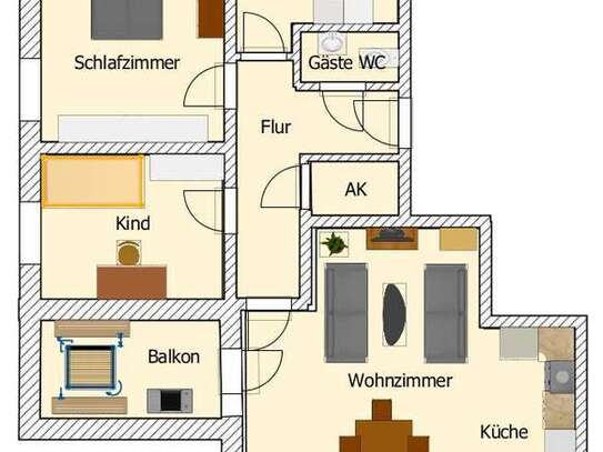 3 ZKB Wohnung Biedenkopf-Neubau-Aufzug - Alters- und behindertengerechte Ausstattung mit Aufzug