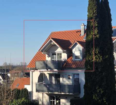 Schöne helle 3,5-Raum-Maisonette-Wohnung mit gehobener Innenausstattung mit Einbauküche in Scheyern