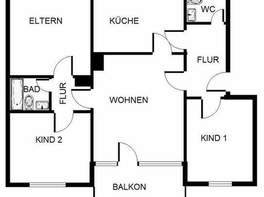 3-Zimmer-Wohnung in Gelsenkirchen Hassel