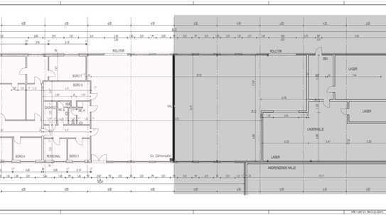 Halle mit Büroräumen