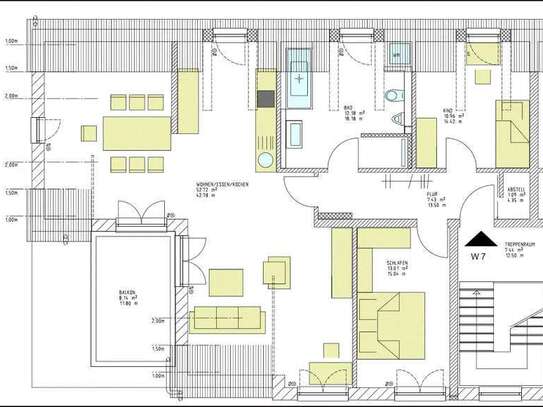 Attraktive 3-Zimmer-Dachgeschosswohnung mit geh. Innenausstattung mit Balkon und EBK in Breitenbrunn