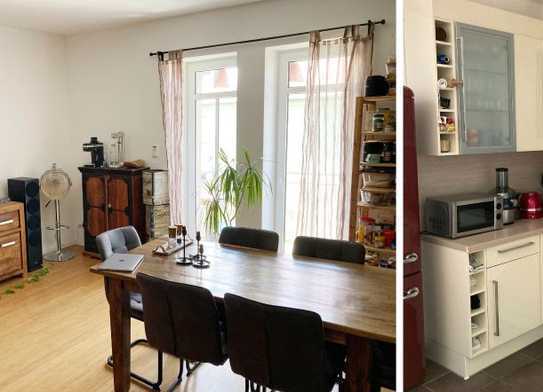 Schöne Altbau Wohnung saniert, ca. 67 qm, Balkon, Parkett, Küche, ruhig, Lechhausen nähe KUKA Augsbu