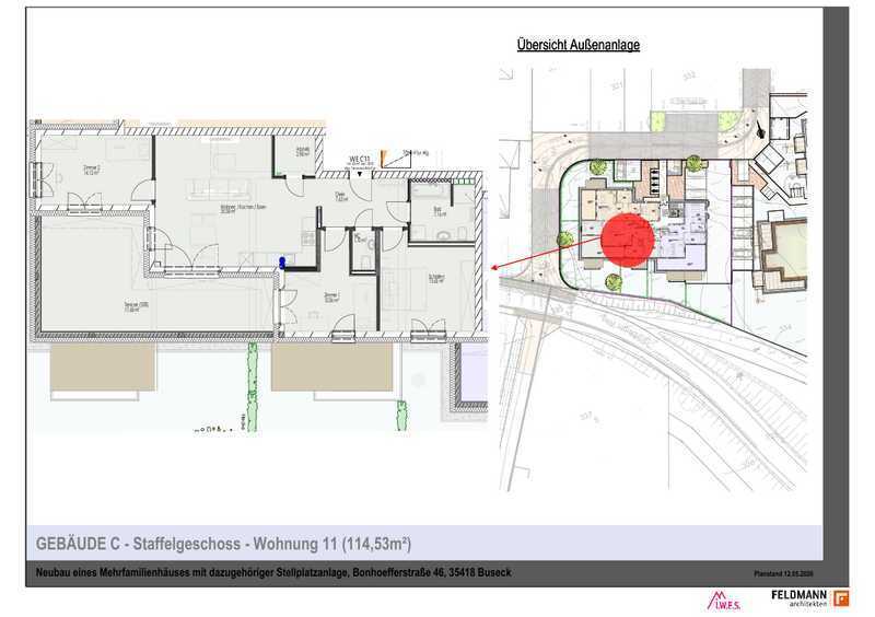                                                               Exklusives 4-Zimmer-Penthouse mit Wannenbad, G&auml;ste-WC &amp; gro&szlig;z&uuml;gigem Wohnkomfort!                                                       in Buseck (Gießen)