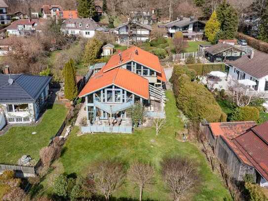 Bezugsfreies Architekten Split-Level-Haus in ruhiger Lage am Wörthsee