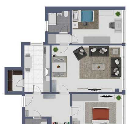 TOP Kapitalanlage 2024*helle 3 Zimmerwohnung mit 2 Stellplätzen in Citylage*5 % Rendite