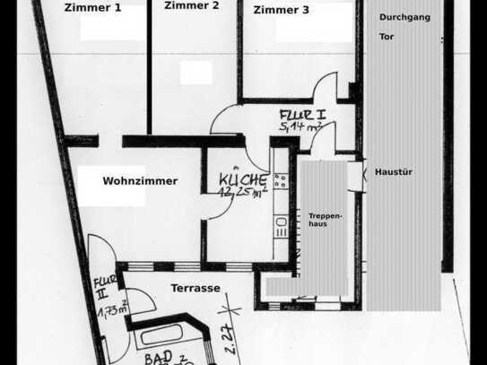 schöne 4-Zimmer Wohnung, zentral in Hilden gelegen, mit Terrasse u. Garten