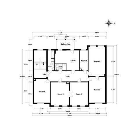 Helle Traumwohnung auf 170 m² inkl. Balkon ++ saniert ++ EBK ++ 6 Zimmer ++