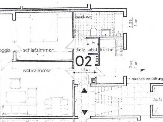 2-Raum-Wohnung mit Balkon