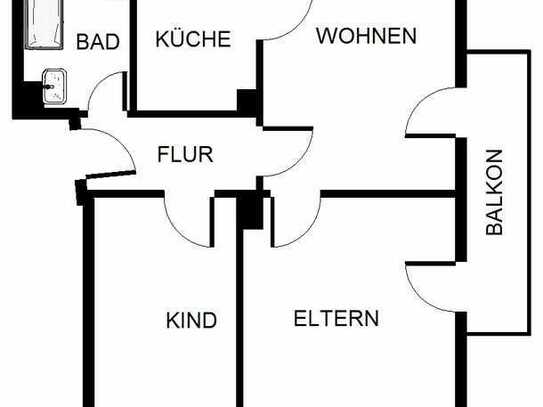 Demnächst frei! 3-Zimmer-Wohnung in Gelsenkirchen Hassel