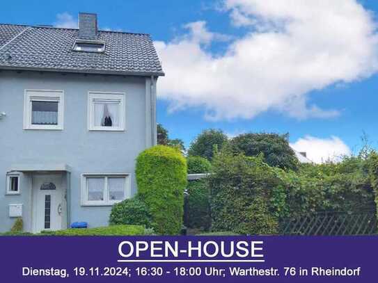 OPEN-HOUSE am 19.11.24: Reiheneckhaus mit 368m² Grundst., optimal für kleine Familien