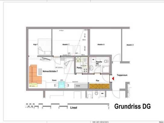 Pfiffige 1-Zimmer-DG-Wohnung in Mössingen-Belsen