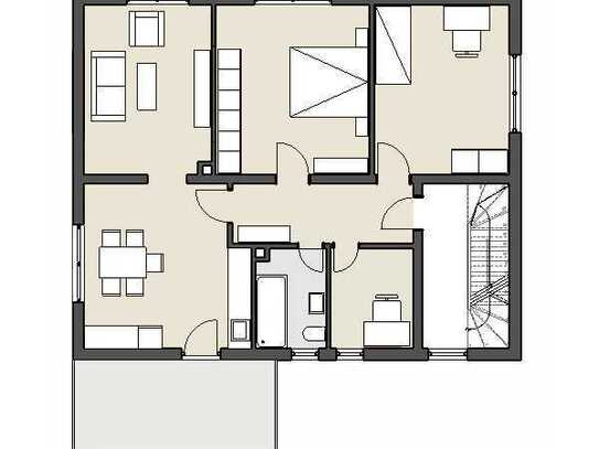 Schöne, helle, renovierte 3-Zimmer-Wohnung mit gehobener Ausstattung und EBK in Glattbach