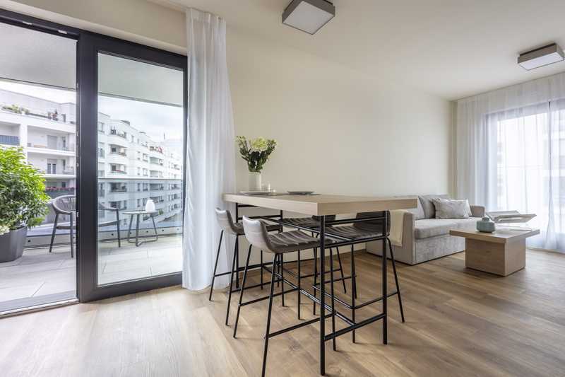 Möblierte 3-Zimmer Wohnung Large mit exklusiven Annehmlichkeiten: Dachterrasse, Fitness & mehr