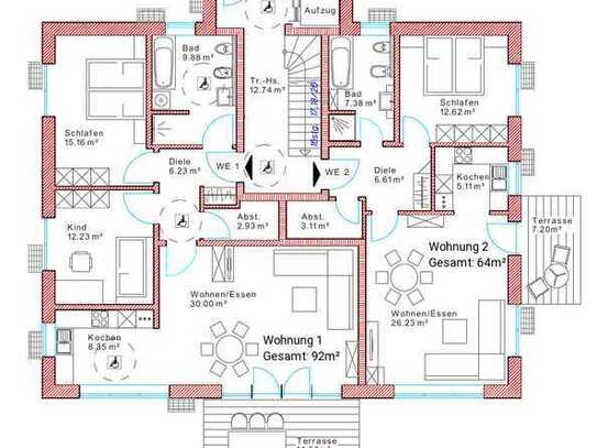 Stilvolle, neuwertige 2-Zimmer-EG-Wohnung mit gehobener Innenausstattung