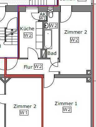 Geschmackvolle Sanierte 2-Zimmer-Altbauwohnung in Offenbach