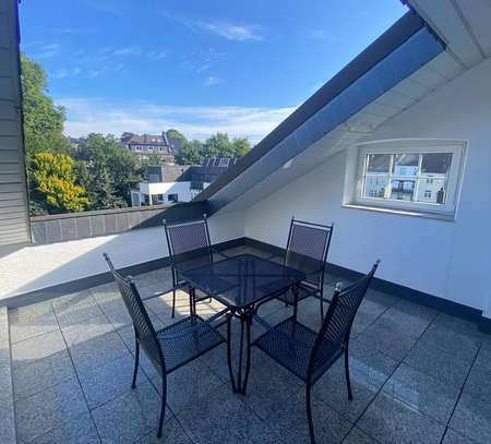 Wohnen in der Innenstadt von Gevelsberg mit Ausblick von der Dachterasse ins Grüne