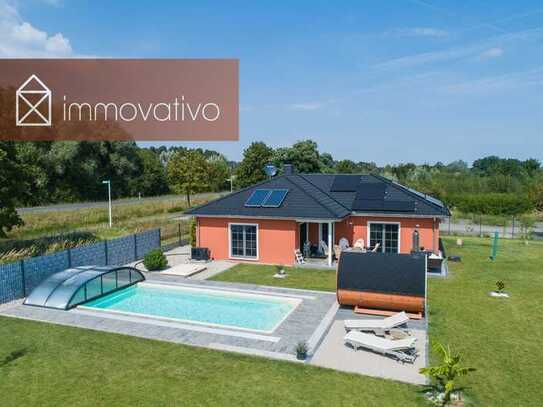 Endlich Zuhause...Bungalow mit Pool und Sauna in Bad Schmiedeberg