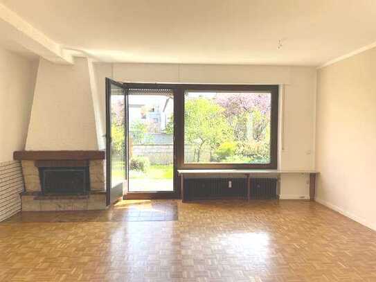 Sonnige, gepflegte 3-Zimmerwohnung mit Garten, Kamin und Sauna im begehrten Heusenstamm