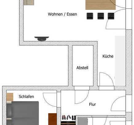 2,5 Zimmer Einliegerwohnung mit Terrasse in Fronreute/Blitzenreute