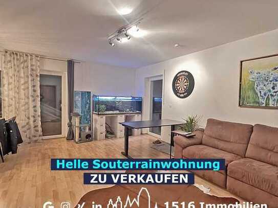 PROVISIONSFREI - Lichtdurchflutete Souterrain-Wohnung in Hanglage mit großer Terrasse und Garten