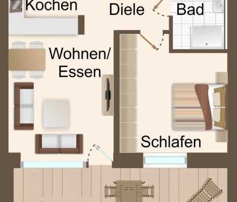 Exklusive Etagenwohnung mit Tiefgaragenstellplatz, Klimaanlage & Balkon zur Miete