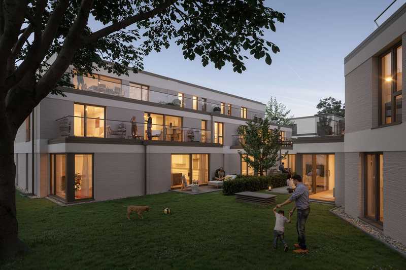 Neubau: Raffiniert geschnittene, familiengerechte 3-Zimmer-Wohnung mit Terrasse und Süd-Garten