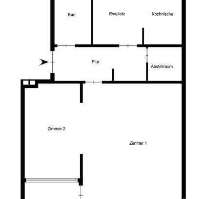 Renovierte, möblierte, ausgestattete 2-Zimmer-Wohnung mit Balkon und Einbauküche in Berlin Reinicken