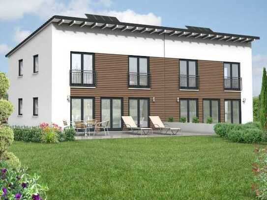 Neubauprojekt: Moderne DHH als Massivhaus in Vollholz (EH 40) mit Wärmepumpe..!