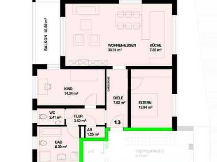 Bernhardstraße, Höllstein - 3 Zi. Wohnung 13: Obergeschoss