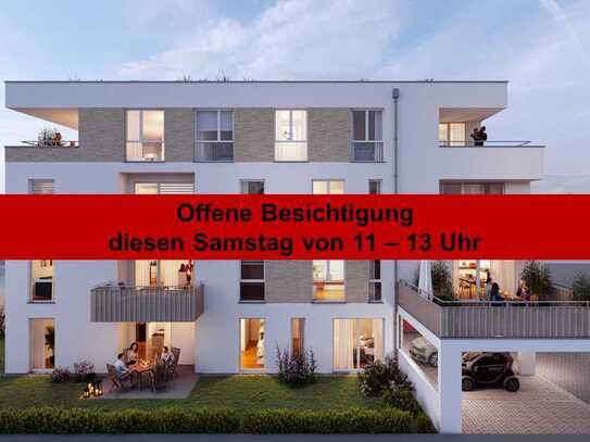 Rohbaufertigstellung: Barrierefreie 4-Zimmer-Wohnung in zentraler Lage: Einkaufsmöglichkeiten, Ärzte