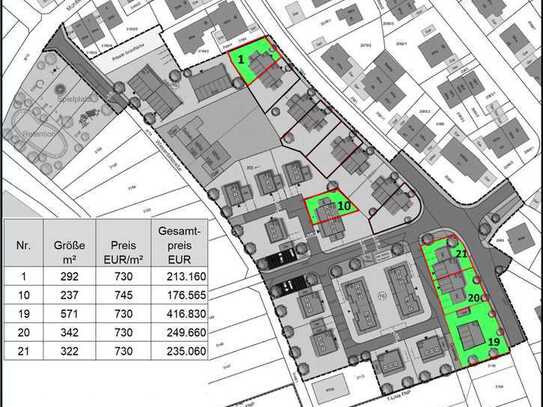 Bauplätze von der Stadt im Baugebiet Furchgasse in Weinstadt-Schnait zu verkaufen