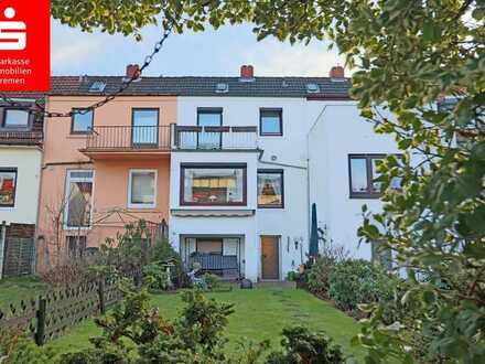 Bremen-Gröpelingen: Schönes Reihenmittelhaus für kleine Familien mit großem Garten