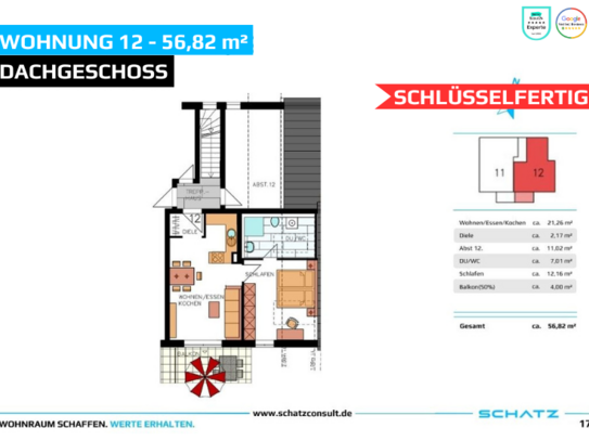 🌆5%AfA🏡Modern-Nachhaltig-Exklusiv l 2-Zimmer Neubauwohnung mit Balkon🍃 l 12