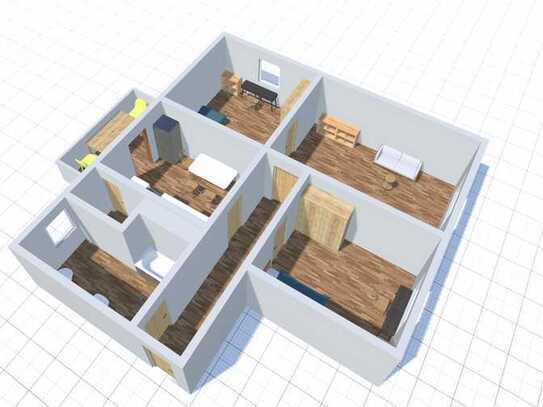 Freundliche 3-Zimmer-Wohnung mit Balkon und Einbauküche in Bielefeld