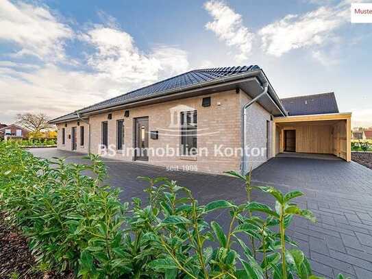 Ostrhauderfehn! Schlüsselfertige Neubau-Bungalow mit Terrasse und Gartenanlage in ruhiger Wohnlage!