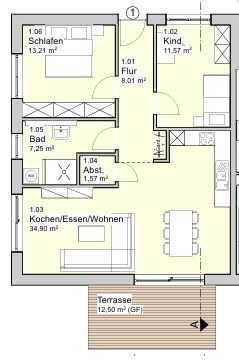 Exklusives Wohnen auf 113 m² inkl. eigenem Garten+Terrasse