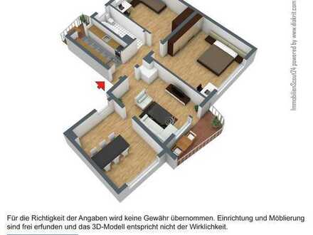 Ruhige 4-Zimmer-Hochparterre-Wohnung mit 2 Balkonen, seperatem Gartenzugang und Holzofen