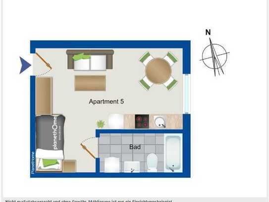 Frisch renovierte 1-Zimmer-Souterrain-Wohnung in Hochdorf-Schweinhausen mit EBK