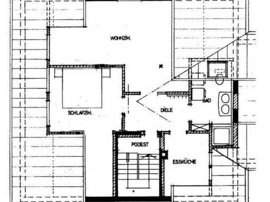 Freundliche 2-Zimmer-Dachgeschosswohnung zu vermieten