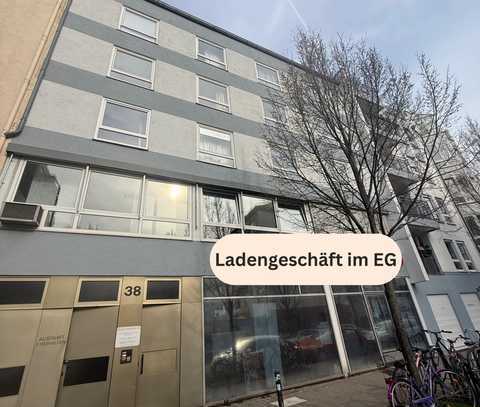 Helle Ladenfläche mit Schaufenstern im Herzen von Mainz-Neustadt