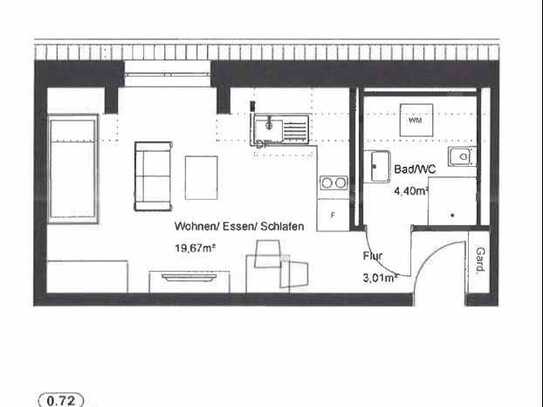 *Erstbezug* 1-Zimmer Wohnung mit Einbauküche 27,08 m²