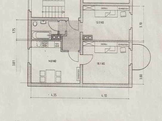 Schöne und gute gelegene 2-Zimmer-Wohnung mit Einbauküche in Augsburg