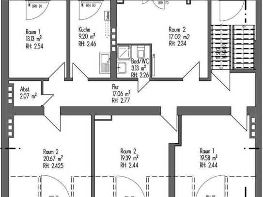 5-Zimmer-Dachgeschosswohnung in Köln, Belgisches Viertel